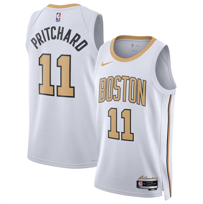 Men's Boston Celtics #11 Payton Pritchard White 2025/26 City Edition Stitched Basketball Jersey